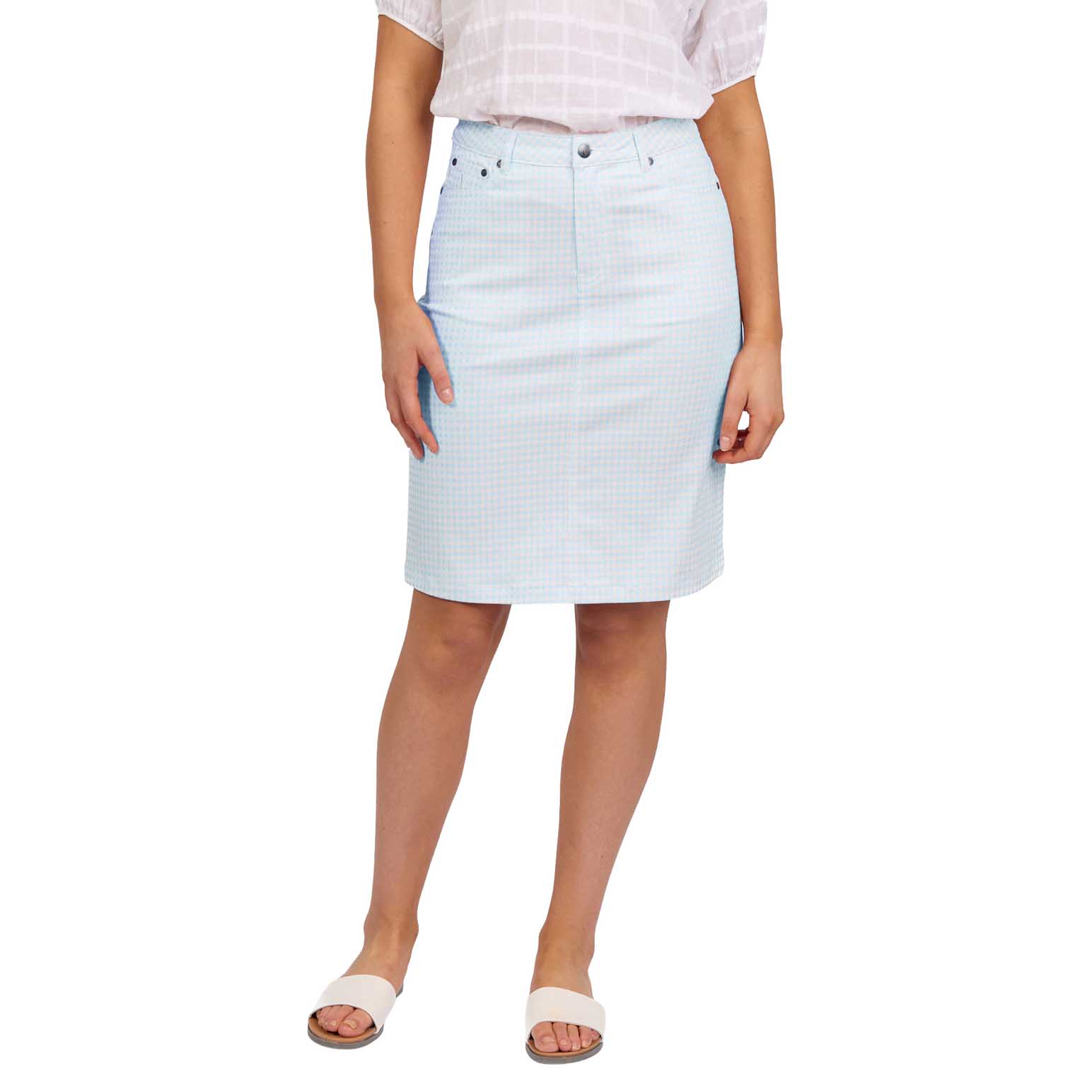 Vassalli Printed Lightweight Skirt With Centre Back Vent